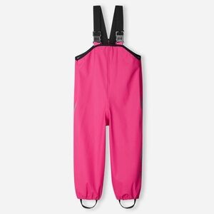 Reima Girls Lammikko Candy Pink Waterproof Rubber Rain Pants - Size 9-12M